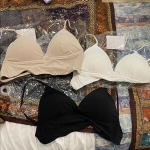 New Women's Intimates Set - Black, White, and Cream